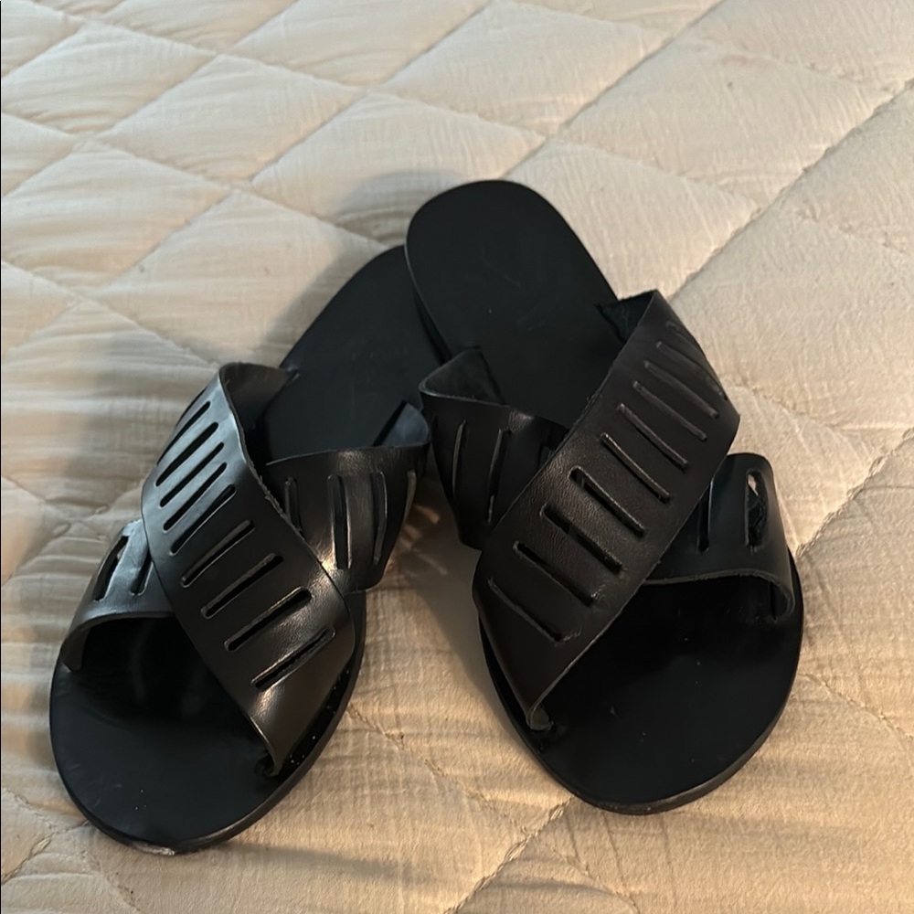 Ancient Greek Sandals Black Women's Sandals